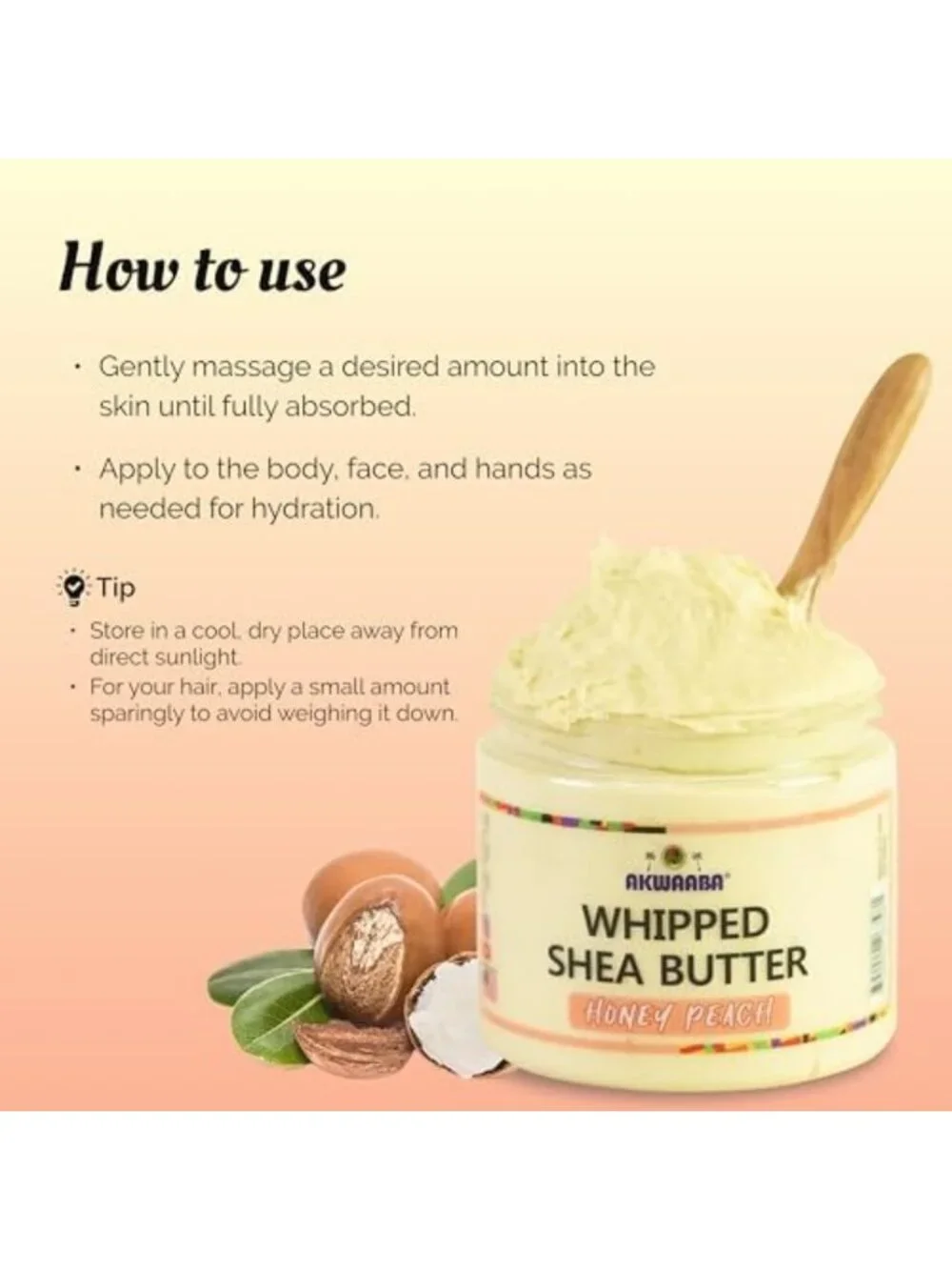 Nourishing Whipped Shea Butter - Sweet Mango Scent | Moisturizes & Hydrates | 12